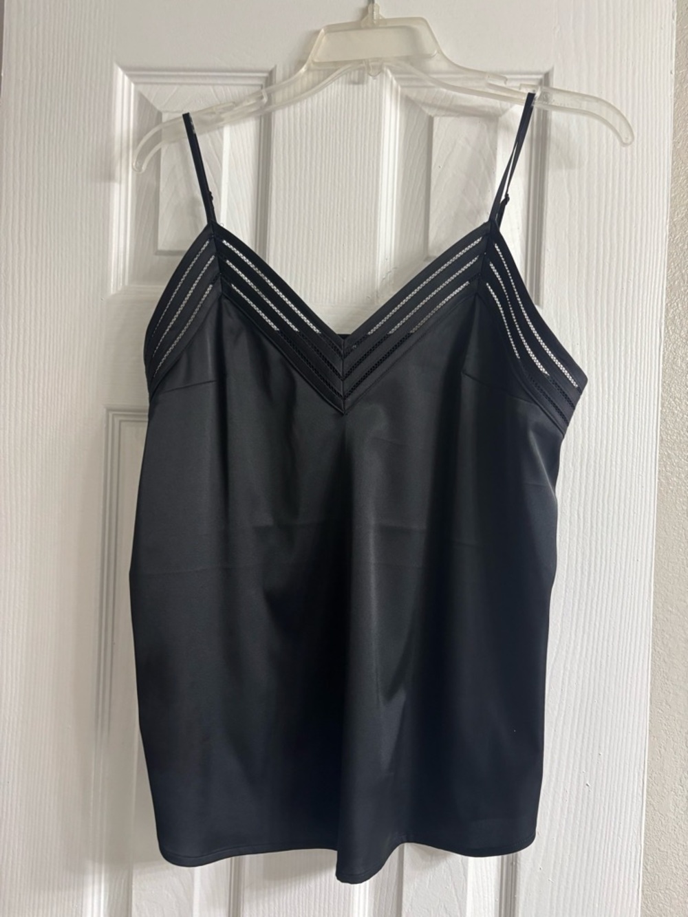 Express Black Lace-Trim Slip Camisole